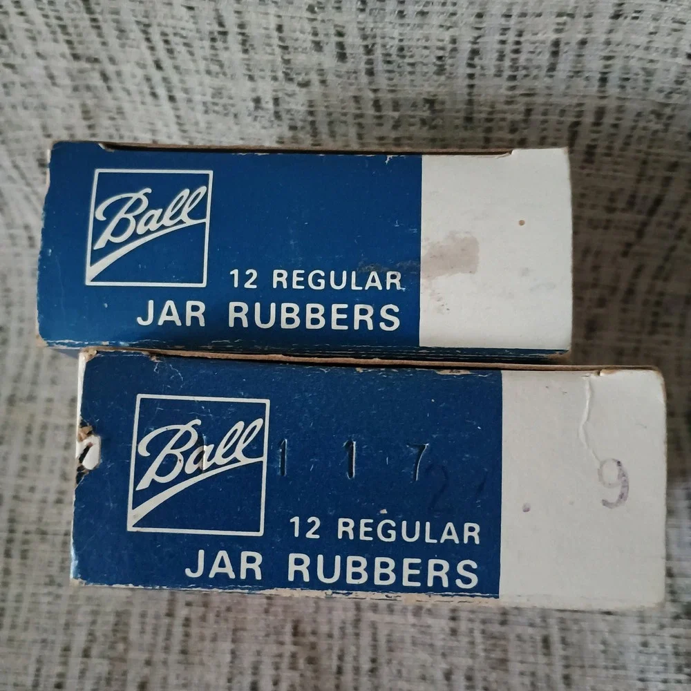Vintage 1975 Ball Regular Jar Rubbers Split Tab Red Sealing Rings 2 Boxes 24ct